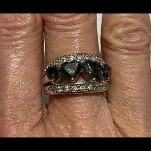 Smokey topaz sparkle galore costume ring